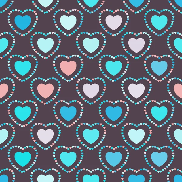 Fondo sin costuras con corazones — Vector de stock