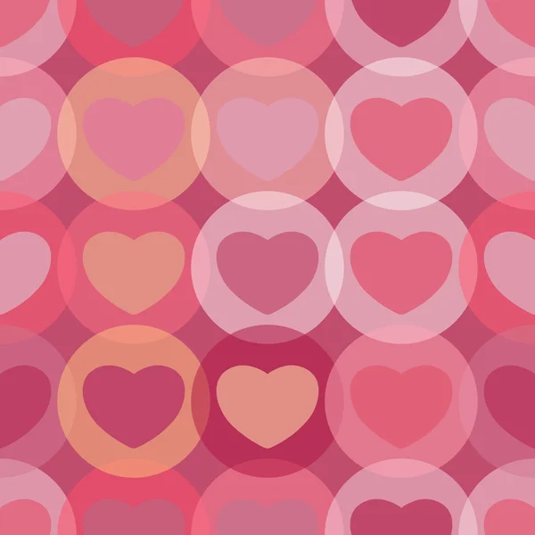 Fondo sin costuras con corazones — Vector de stock