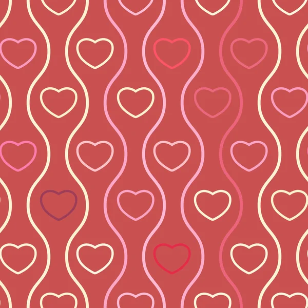 Fondo sin costuras con corazones — Archivo Imágenes Vectoriales