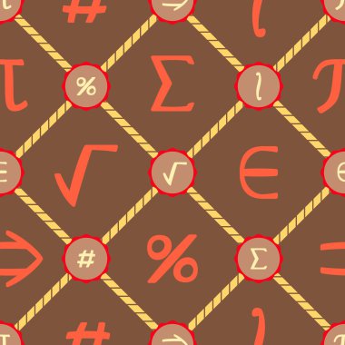 Matematik simgeleri ile sorunsuz arka plan