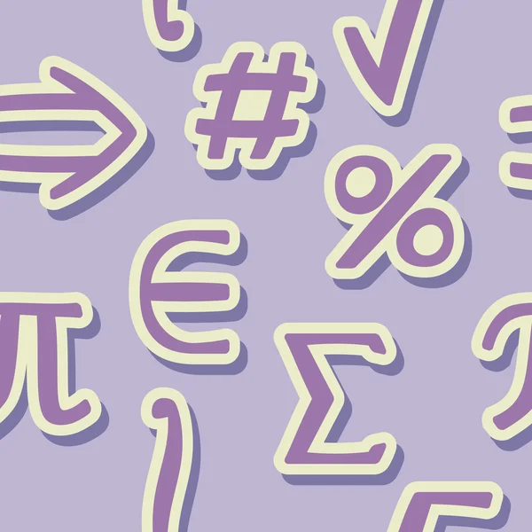 Fondo sin fisuras con símbolos matemáticos — Vector de stock