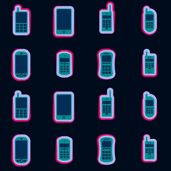 Fondo sin costuras con teléfonos móviles — Archivo Imágenes Vectoriales