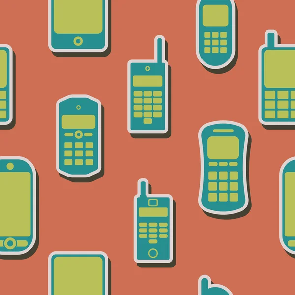 Fondo sin costuras con teléfonos móviles — Archivo Imágenes Vectoriales