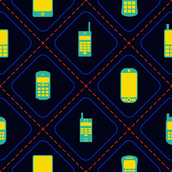 Fondo sin costuras con teléfonos móviles — Archivo Imágenes Vectoriales