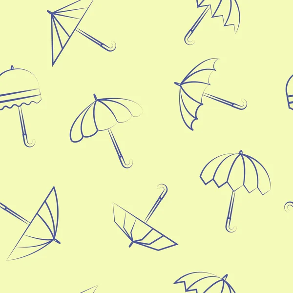 Fond sans couture avec parapluies — Image vectorielle