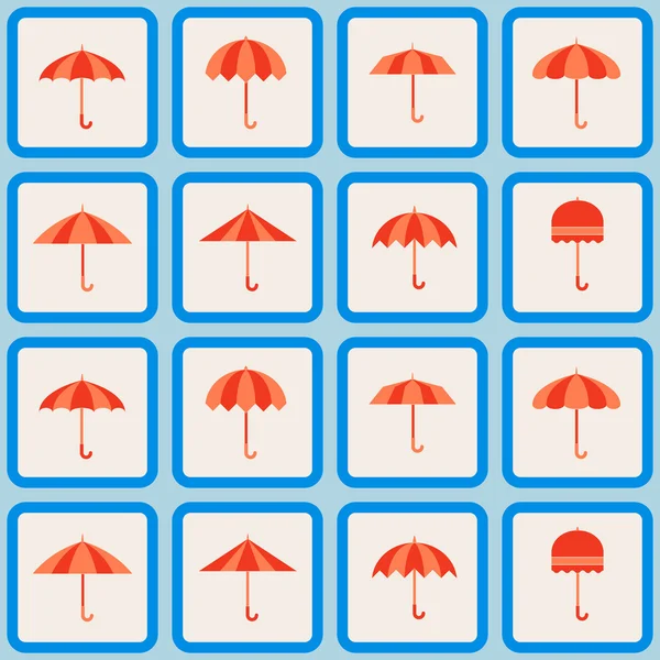 Naadloze achtergrond met paraplu 's — Stockvector