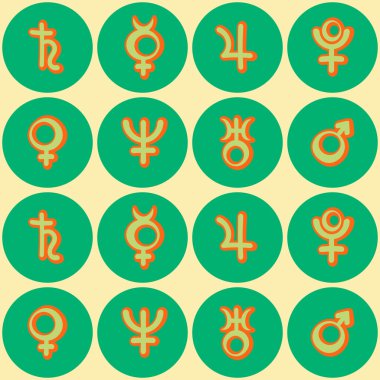 Astronomik sembolleri ile sorunsuz arka plan