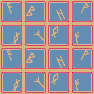 Sorunsuz arka planı rünleri ile