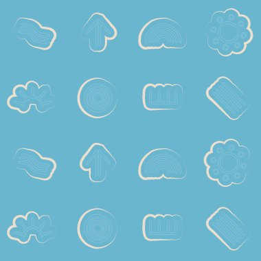 Avustralya Aborjin sanat sembolleri ile sorunsuz arka plan