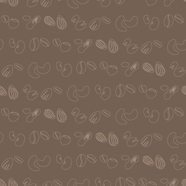 Fasulye ve fındık ile sorunsuz arka plan