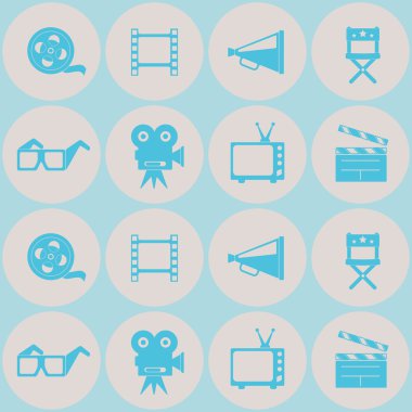 Sinema sembolleri ile sorunsuz arka plan