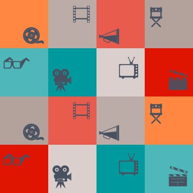 Sinema sembolleri ile sorunsuz arka plan