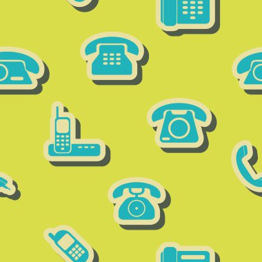 Telefon simgeleri ile sorunsuz arka plan