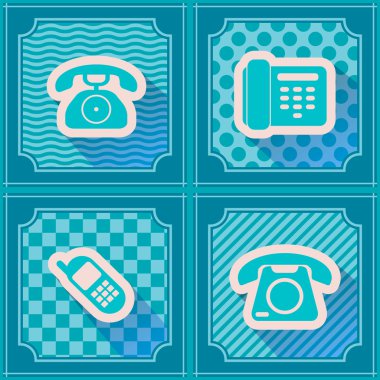 Telefon simgeleri ile sorunsuz arka plan