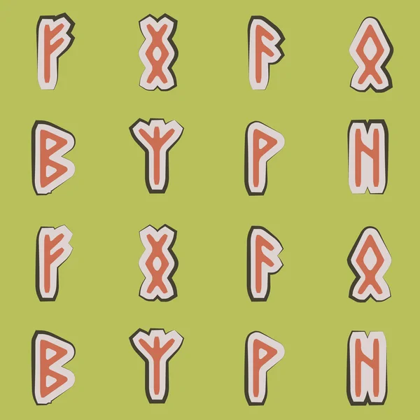 Fond sans couture avec runes — Image vectorielle