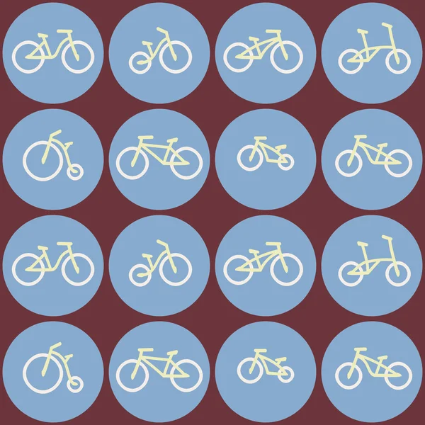 Fondo sin costuras con bicicletas — Vector de stock