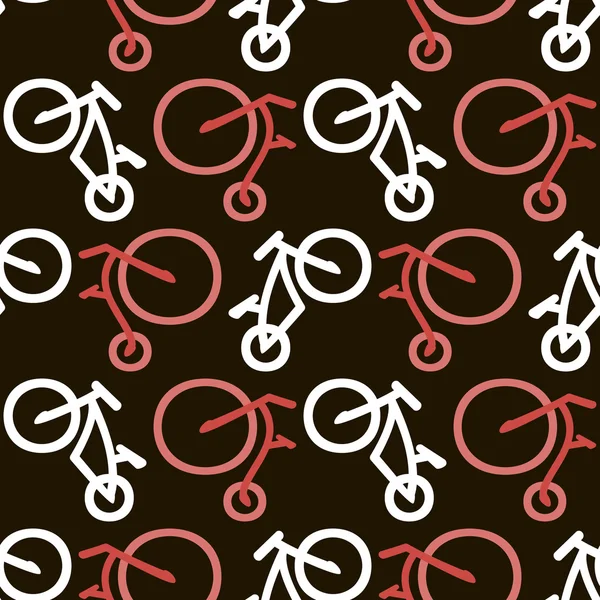 Fondo sin costuras con bicicletas — Vector de stock