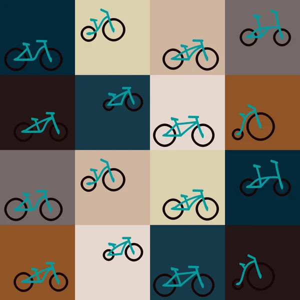 Fondo sin costuras con bicicletas — Vector de stock