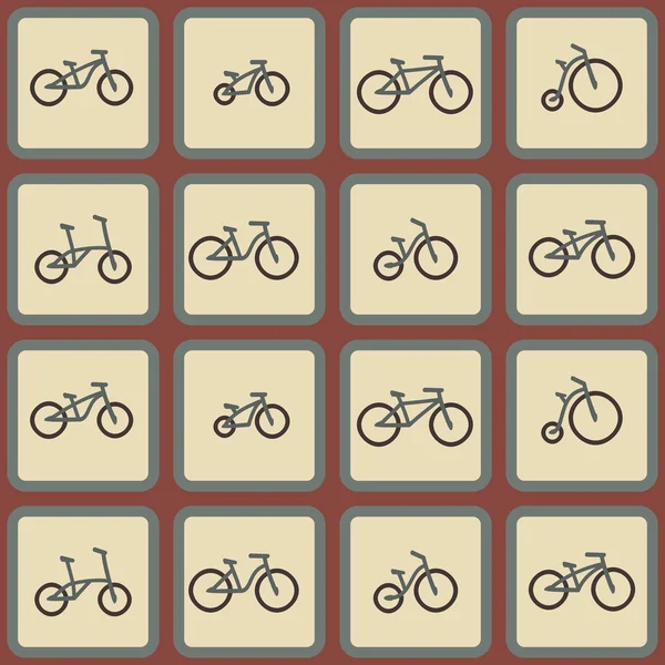 Fondo sin costuras con bicicletas — Vector de stock