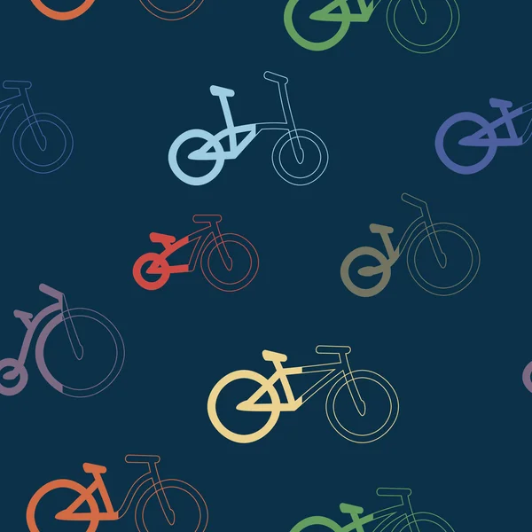 Fondo sin costuras con bicicletas — Vector de stock