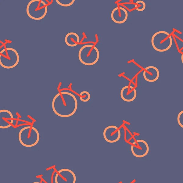 Fondo sin costuras con bicicletas — Vector de stock