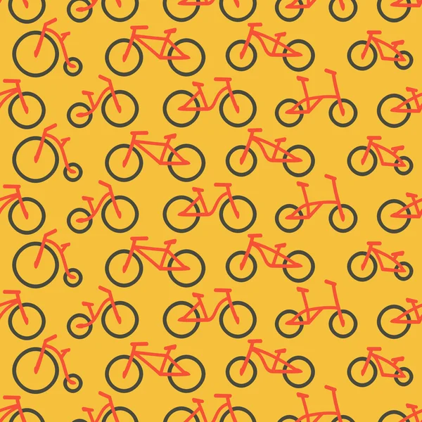 Sfondo senza cuciture con biciclette — Vettoriale Stock