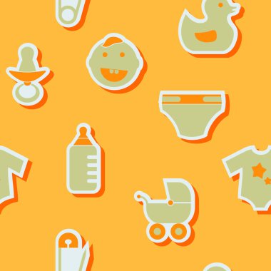 vektör seamless hamilelik ve bebek modeli