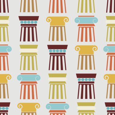 Antik sütunlar ile sorunsuz arka plan