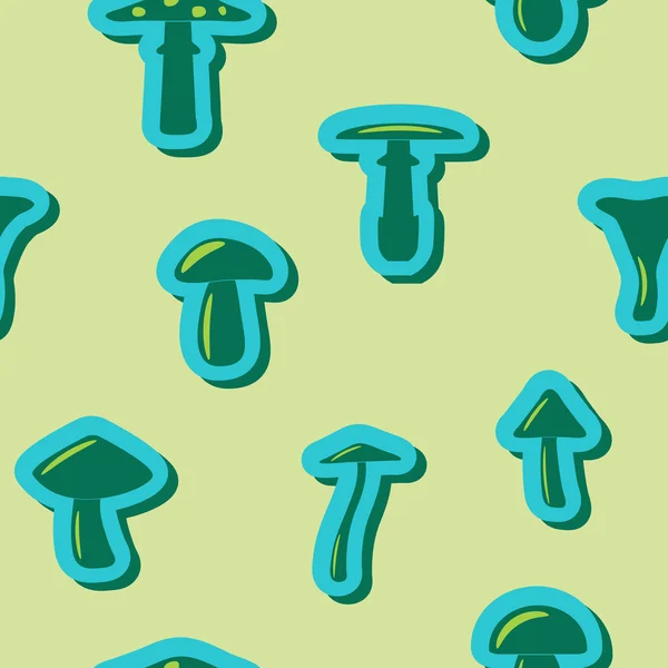 Fond sans couture avec des champignons — Image vectorielle