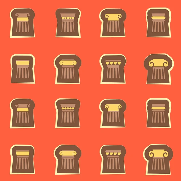 Nahtloser Hintergrund mit antiken Säulen — Stockvektor