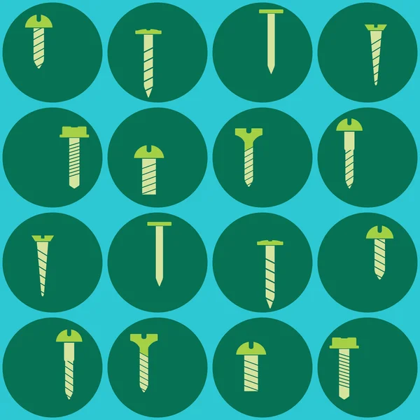 Naadloze achtergrond met schroeven — Stockvector