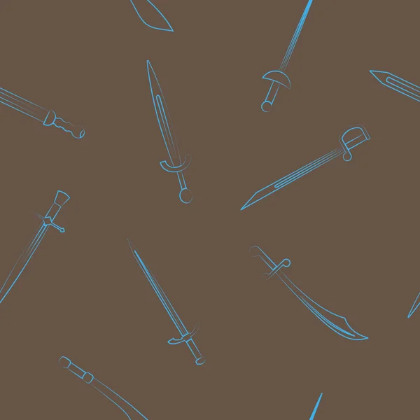 Бесшовный фон с мечами — стоковый вектор