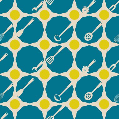 Mutfak aletleri ile sorunsuz arka plan