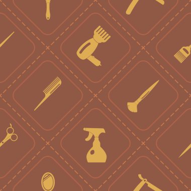 Kuaför malzemeleri ile sorunsuz arka plan