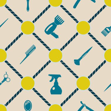 Kuaför malzemeleri ile sorunsuz arka plan