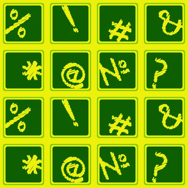 Бесшовный фон с знаками препинания и символами клавиатуры — стоковый вектор