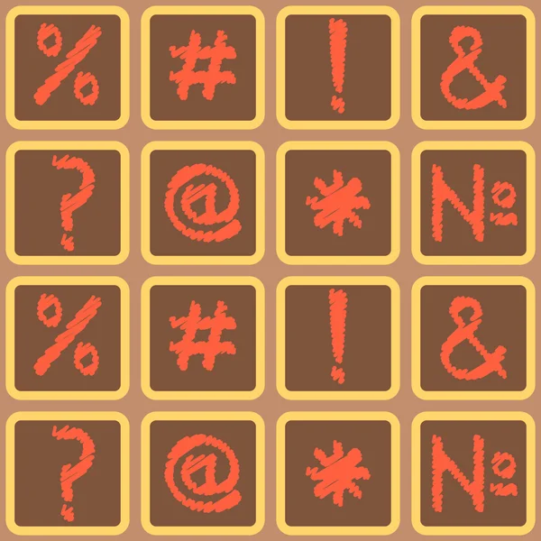Nahtloser Hintergrund mit Satzzeichen und Computertastatursymbolen — Stockvektor