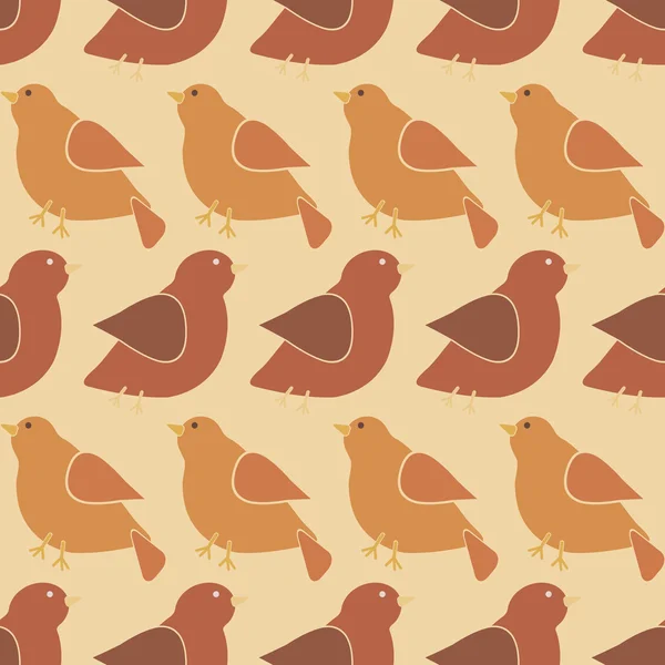 Fond sans couture avec des oiseaux — Image vectorielle