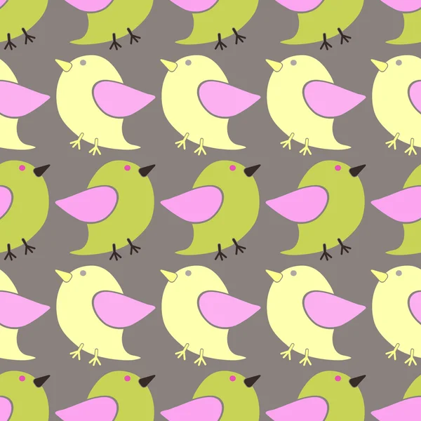 Fond sans couture avec des oiseaux — Image vectorielle