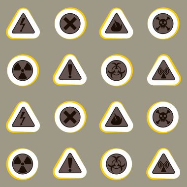 Uyarı işaretleri ile sorunsuz arka plan