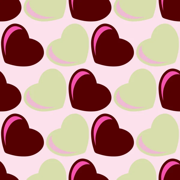 Fondo sin costuras con corazones — Vector de stock