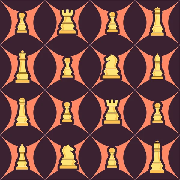 Seamless background with chess — Stock Vector