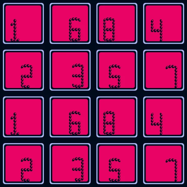 Naadloze achtergrond met getallen — Stockvector