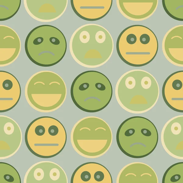 Fondo sin costuras con sonrisas — Vector de stock