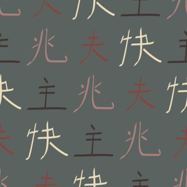 Japon hiyeroglif ile sorunsuz arka plan