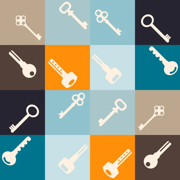 Seamless pattern with keys — Stock Vector