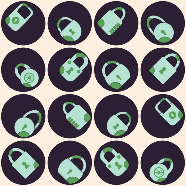 Seamless background with lock — Stock Vector