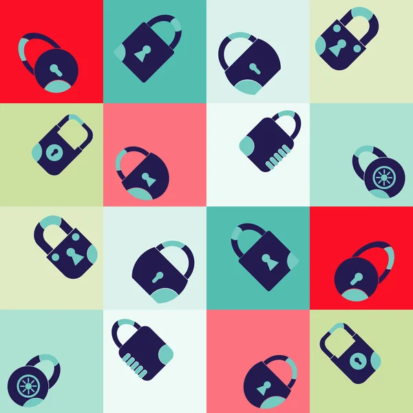 Seamless background with lock — Stock Vector