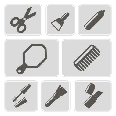 Tek renkli simgeler tasarımınız için kadın malzeme ile ayarla