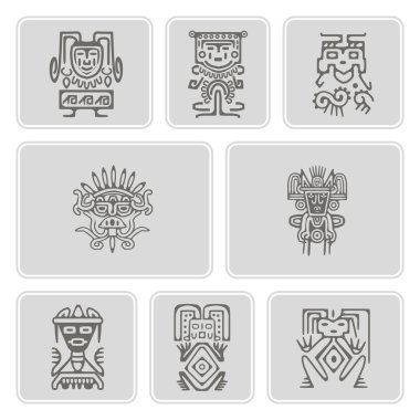 Amerika yerlileri emanetler dingbats karakterlerle (Bölüm 3 tek renkli simgeler kümesi)